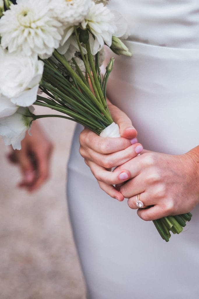 Détail du bouquet de la mariée